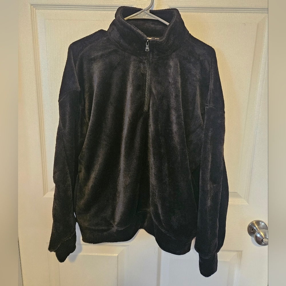 Zenana Plush Quarter Zip Pullover